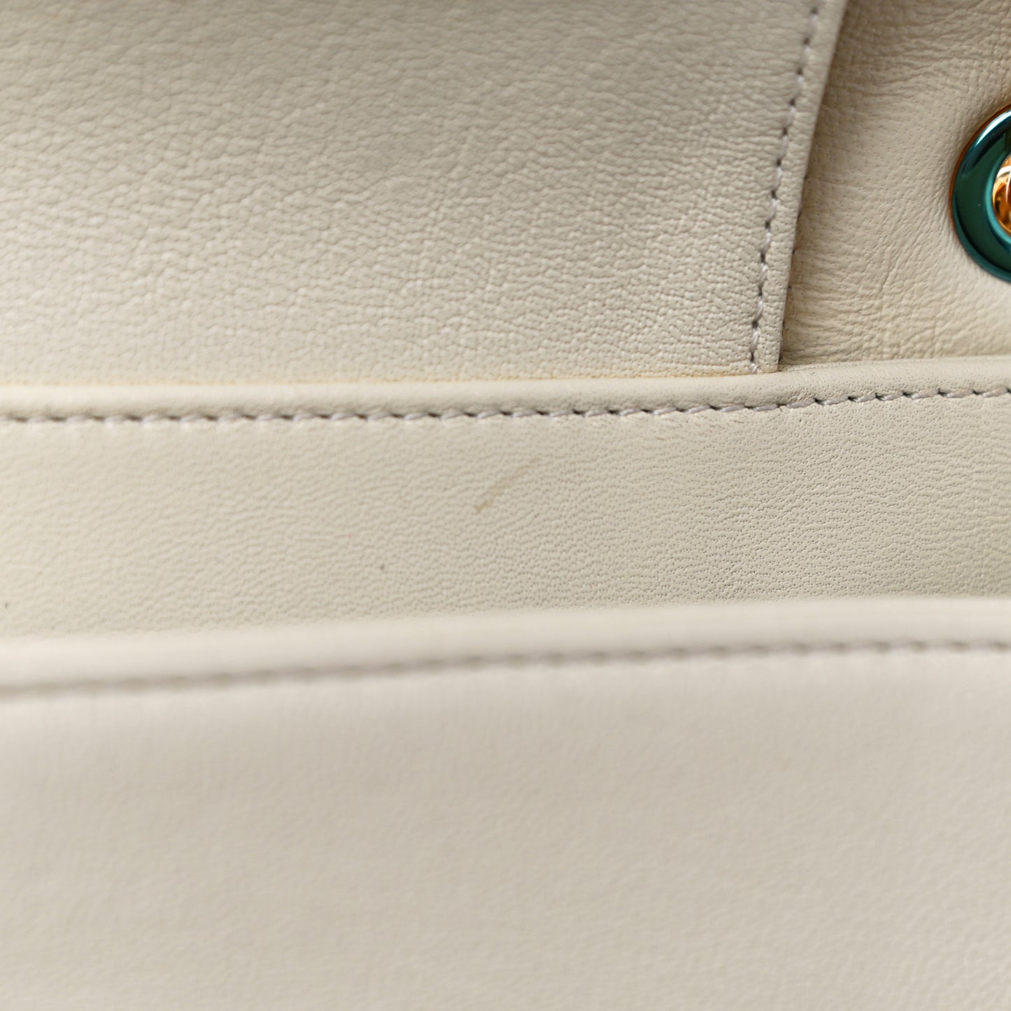 Sheepskin Quilted Vintage Mademoiselle Flap White