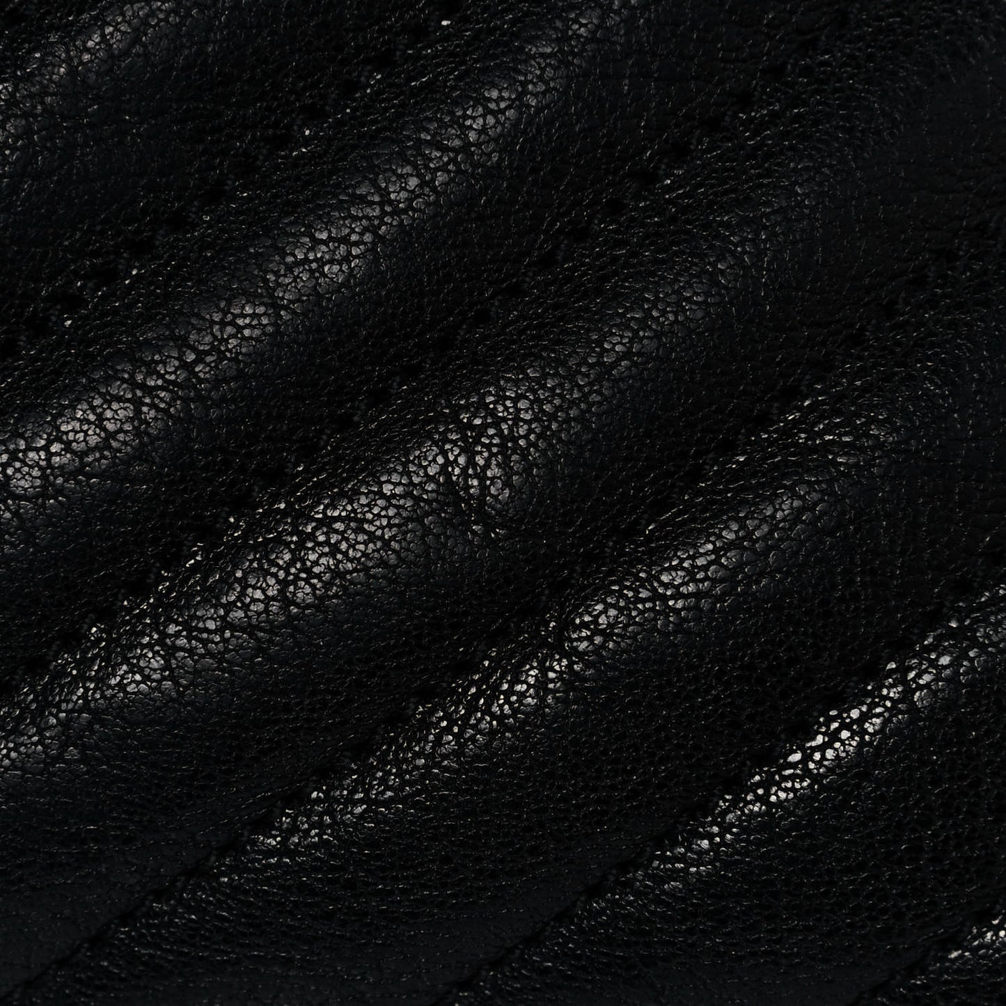 Sheepskin Matelasse Chevron Monogram Large College Satchel Black