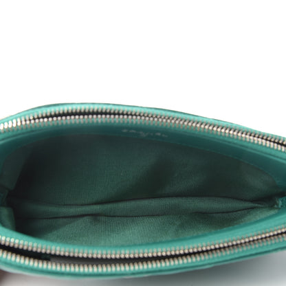 Chanel Lambskin Quilted Small Clutch With Chain Green 5 of 10