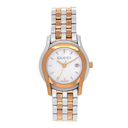 Gucci Stainless Steel Mother of Pearl 27mm 5500L Two Tone Quartz Watch 1 of 4