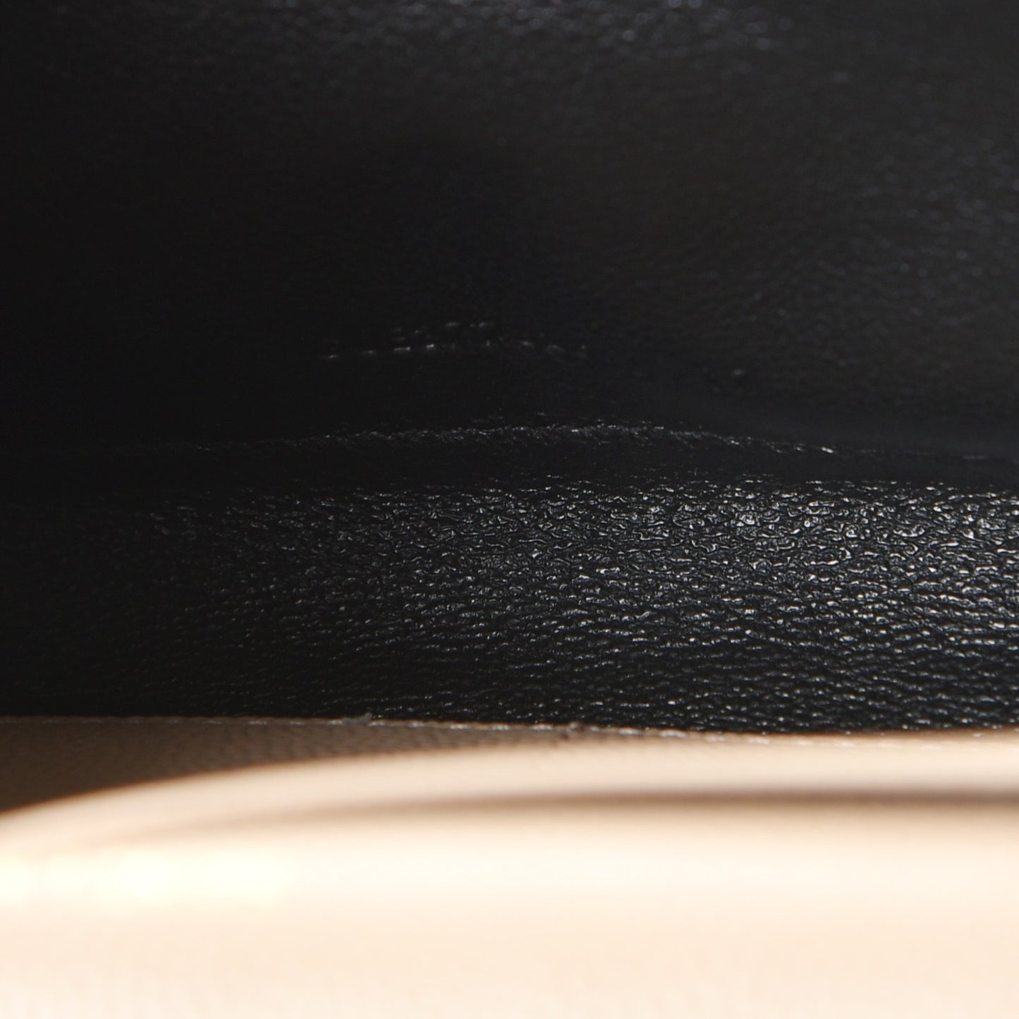 Grain De Poudre Matelasse Chevron Monogram Chain Wallet Nude Powder