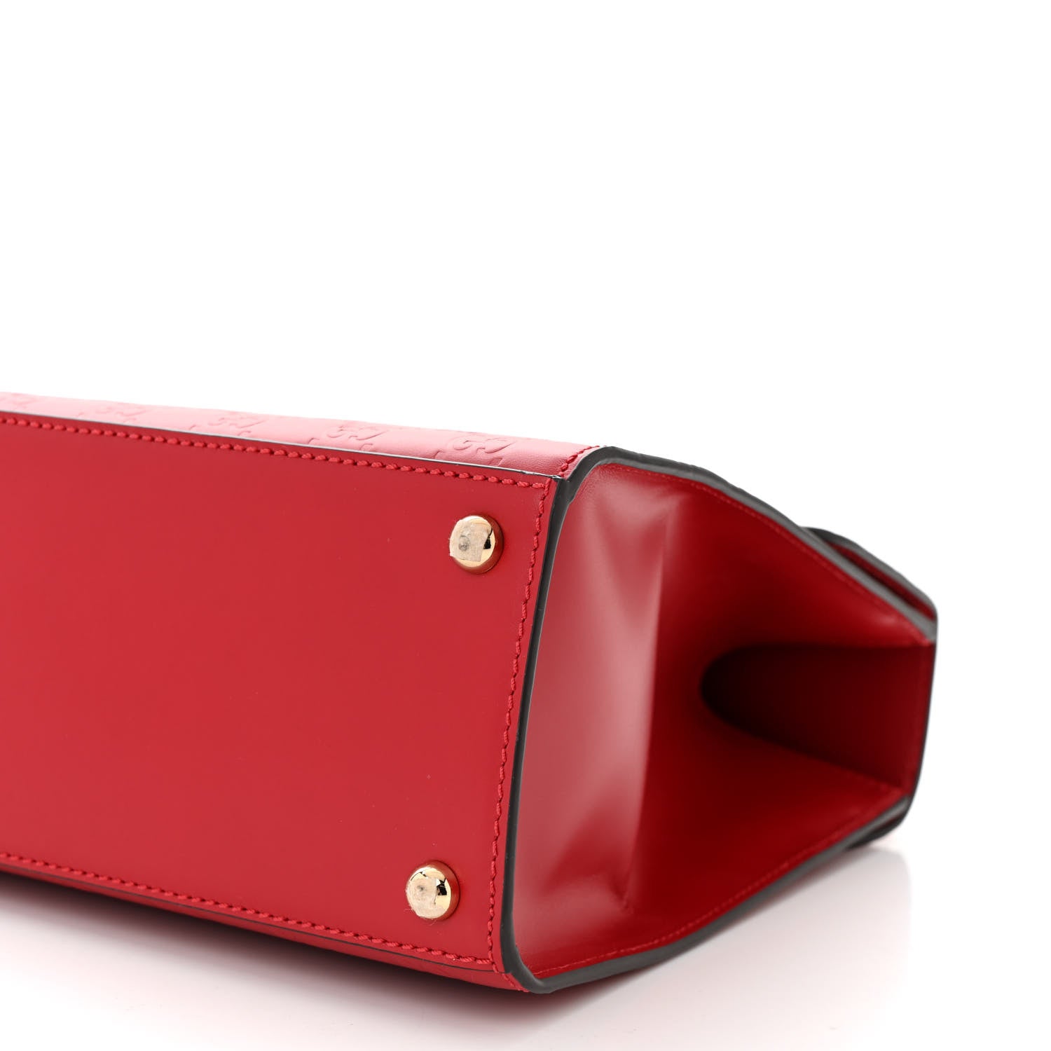 Gucci Guccissima Signature Medium Padlock Top Handle Bag Hibiscus Red 10 of 10