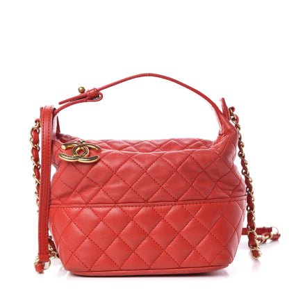 Chanel Lambskin Quilted Hobo Red 1 of 21