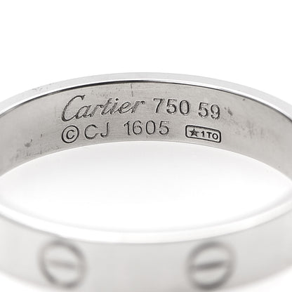 Cartier 18K White Gold 3.5mm LOVE Wedding Band Ring 59 8.75 4 of 4