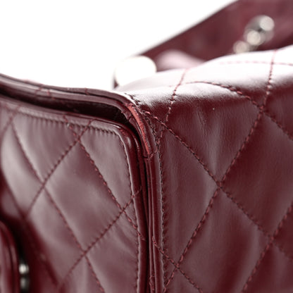 Chanel Shiny Crumpled Calfskin Quilted Medium Chanel 25 Handbag Dark Burgundy 12 of 12