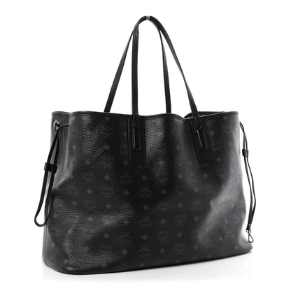 MCM Visetos Large Liz Reversible Shopper Tote Black 7 of 21