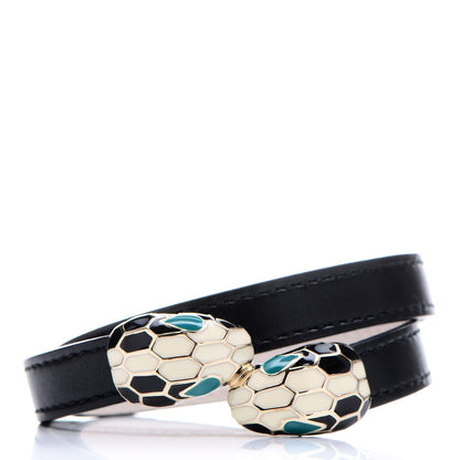 Bulgari Calfskin Serpenti Forever Multi Coiled Bracelet S Black 1 of 6
