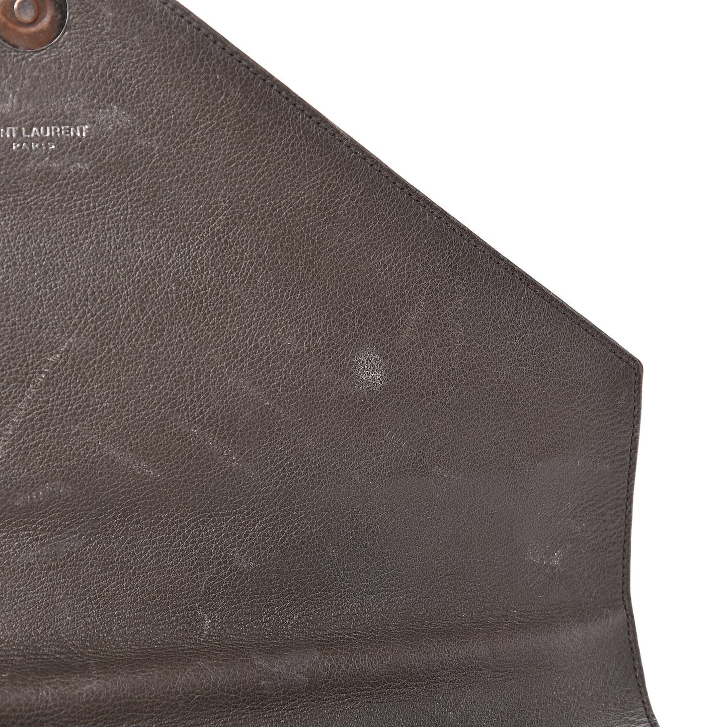Sheepskin Matelasse Chevron Monogram Large College Satchel Dark Anthracite