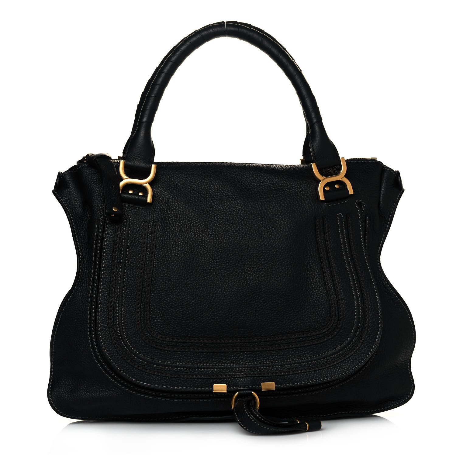 Chloe Calfskin Large Marcie Satchel Black 1 of 12