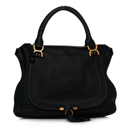 Chloe Calfskin Large Marcie Satchel Black 1 of 12