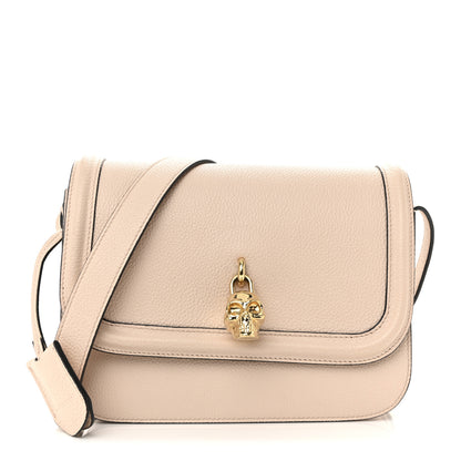 Alexander McQueen Grained Calfskin Padlock Crossbody Bag Nude 1 of 12