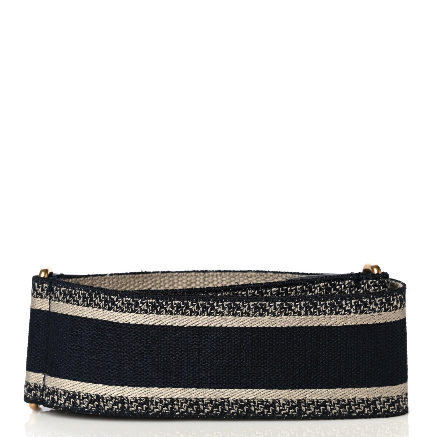 Christian Dior Canvas Embroidered Shoulder Strap Blue 3 of 12
