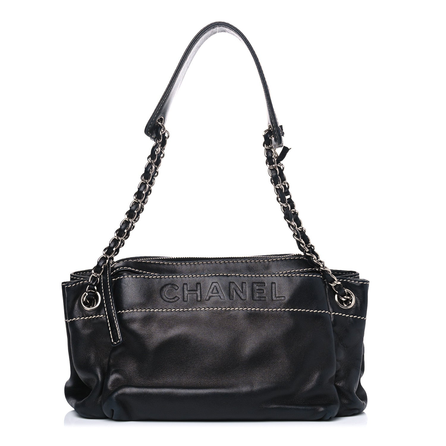Chanel Lambskin Lax Accordion Hobo Black 1 of 10