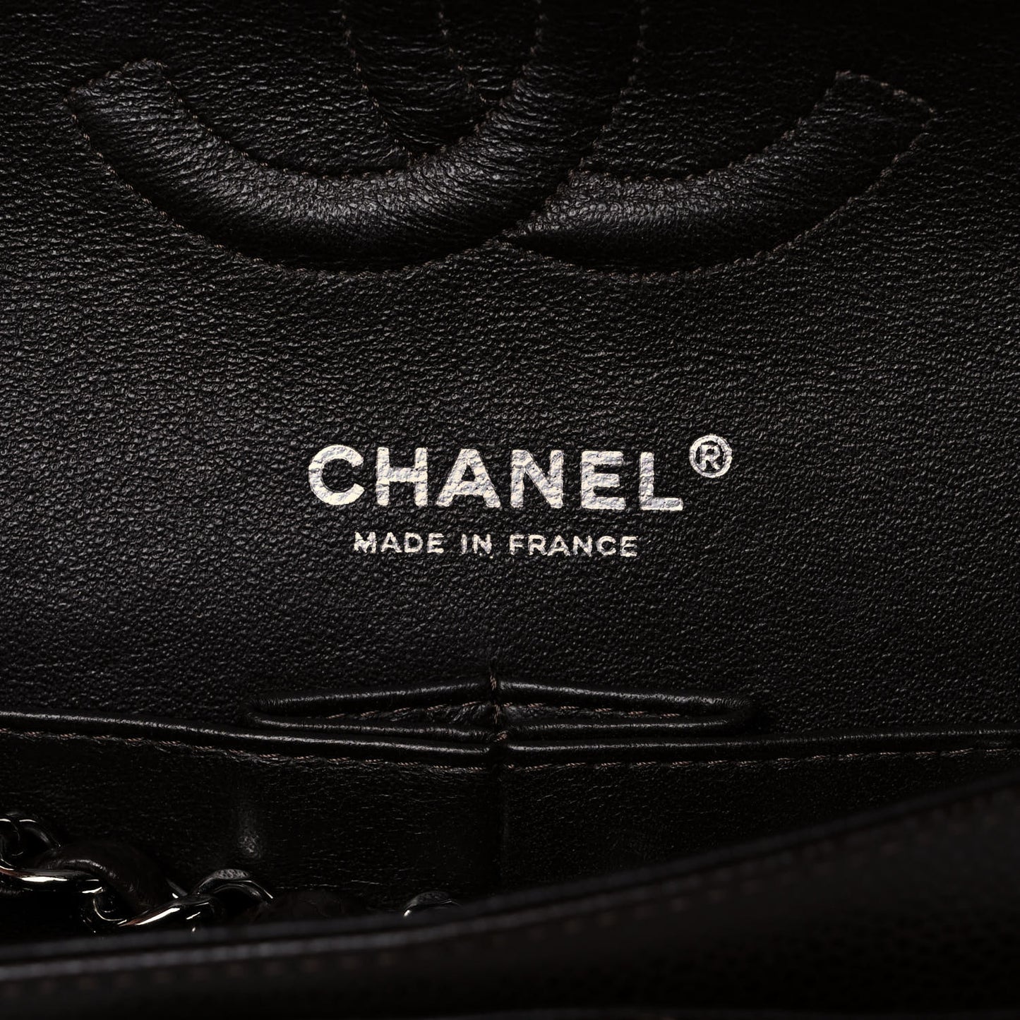 Caviar Quilted Medium Double Flap Dark Brown