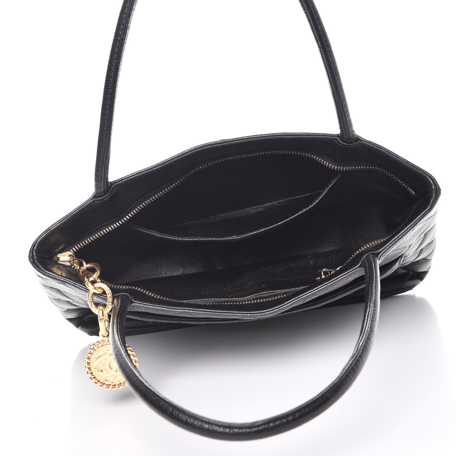 Chanel Caviar Medallion Tote Black 5 of 11