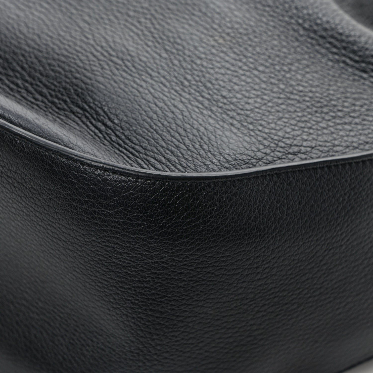 The Row Grained Calfskin Drawstring Bucket Bag Black 10 of 10
