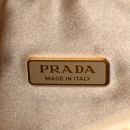 Prada Satin Crystal Mini Re-Edition 2000 Bag Platino 5 of 5