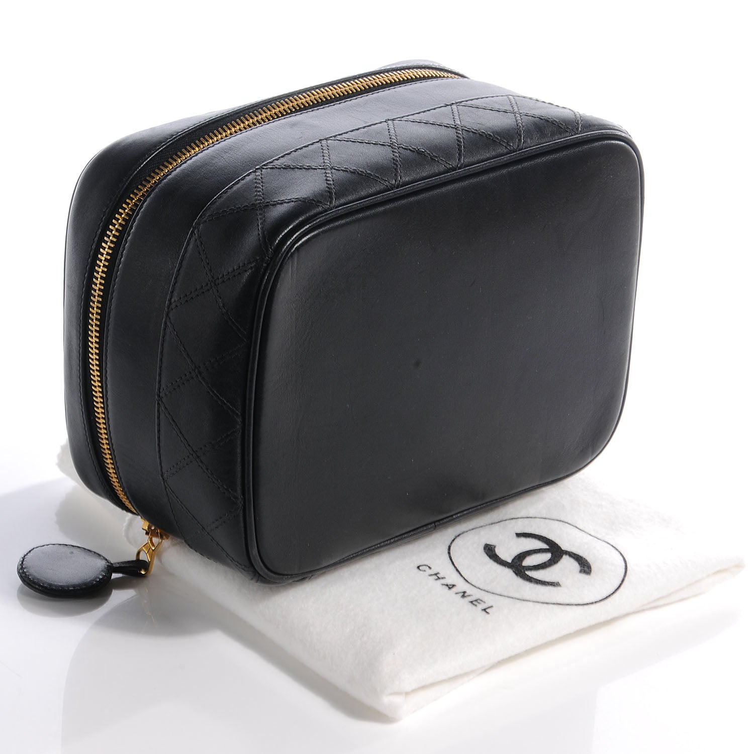 Chanel Lambskin Vanity Cosmetic Bag Black 4 of 10