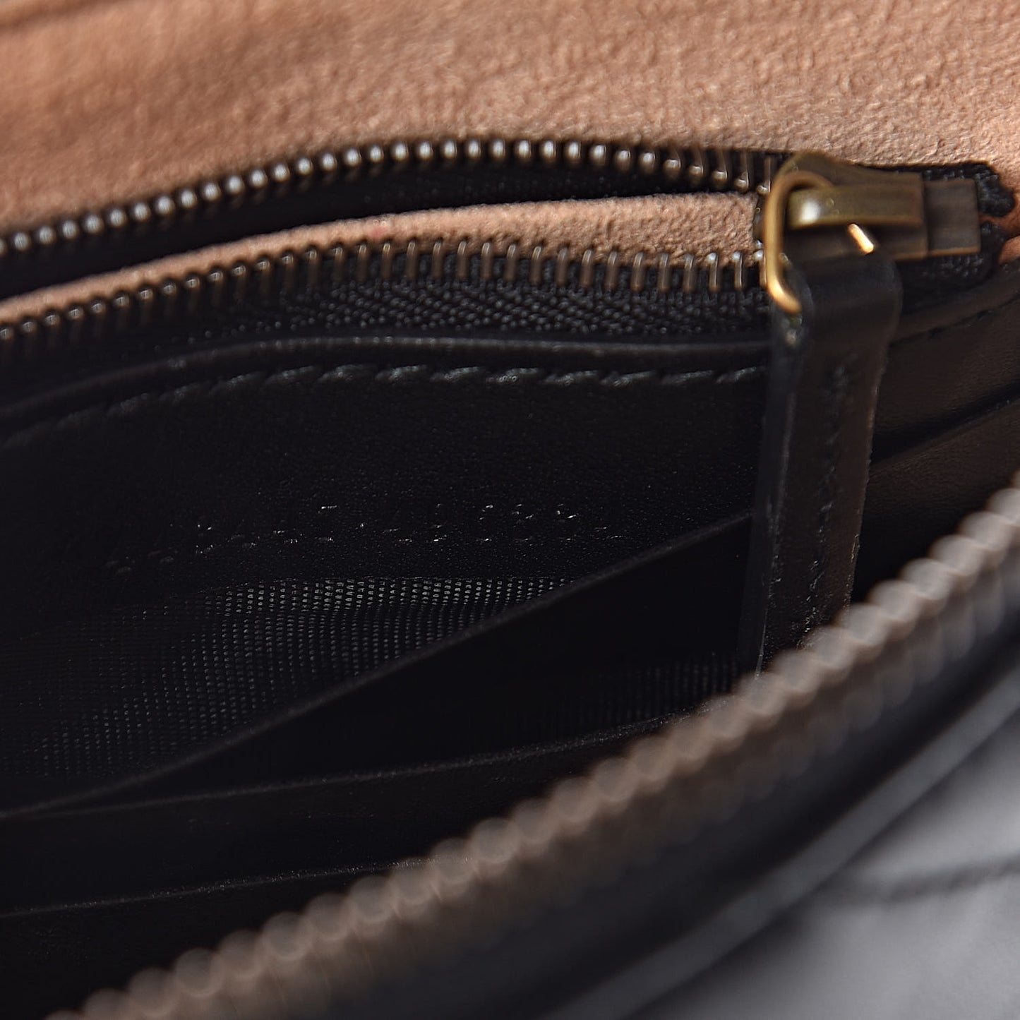 Calfskin Matelasse Mini GG Marmont Chain Bag Black