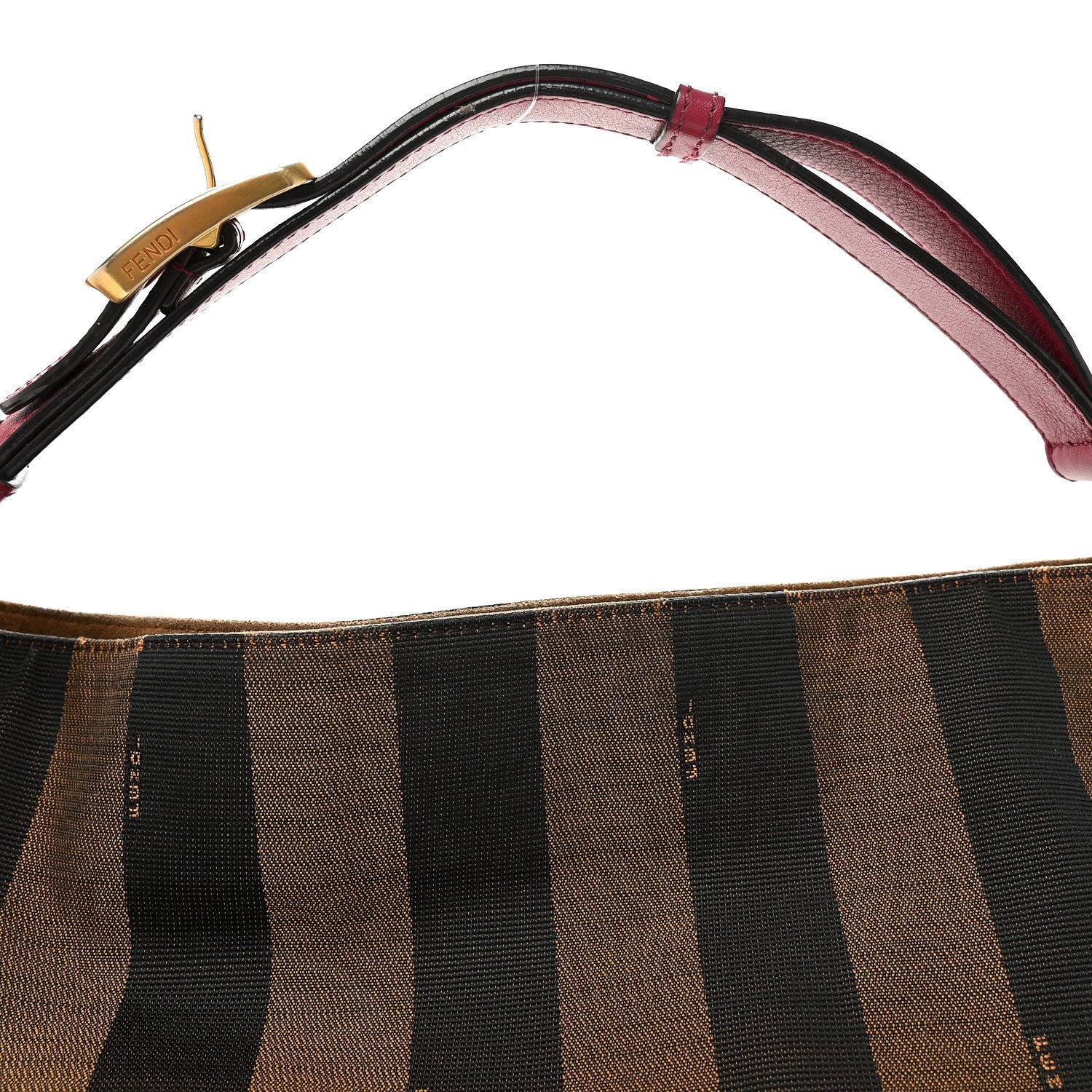 Fendi Pequin Cuoio Vegetale Large Hobo Tobacco Amarena 8 of 10