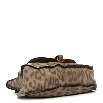 Chloe Calfskin Leopard Print Medium Marcie Satchel Brown 4 of 10