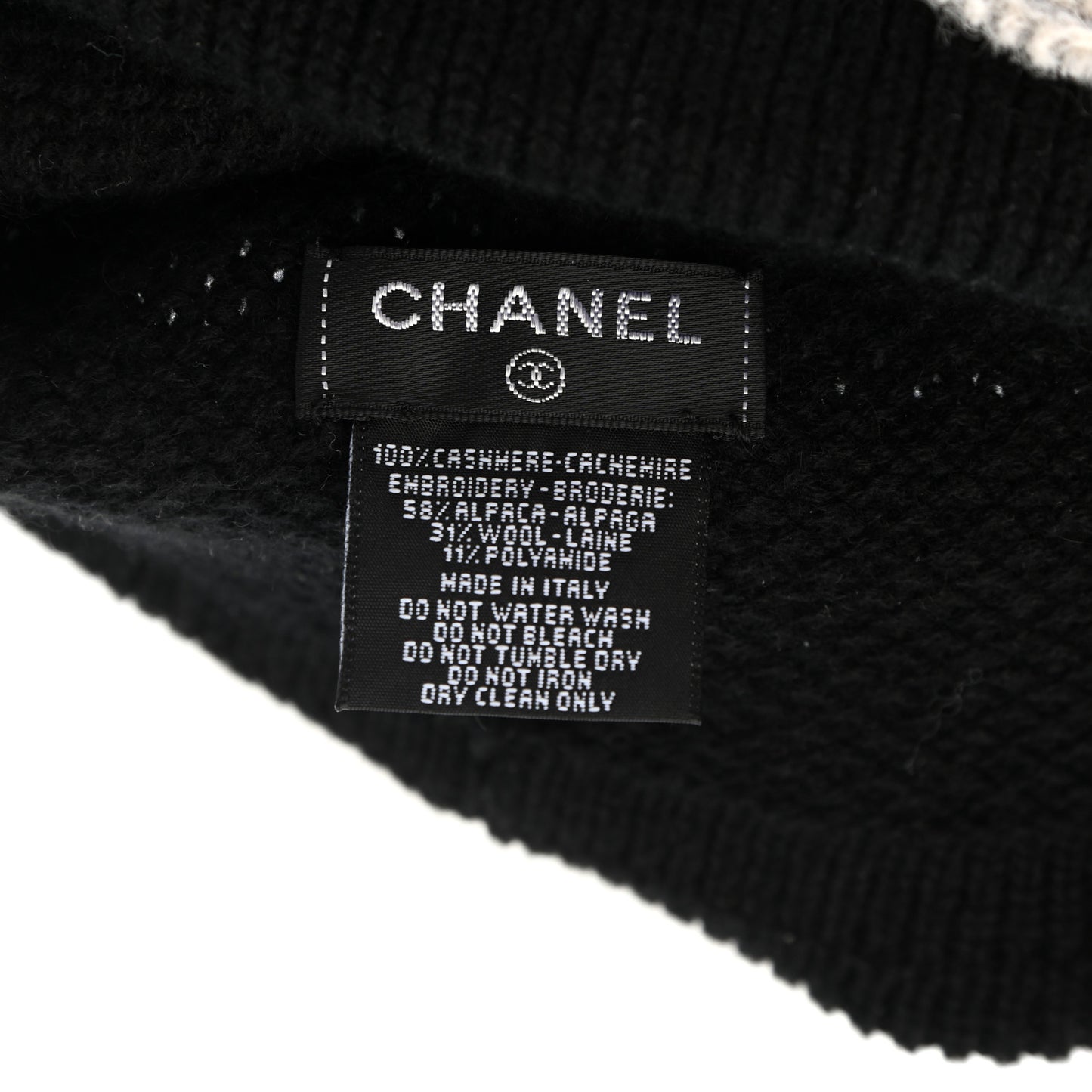 Cashmere CC Logo Beanie Hat Black