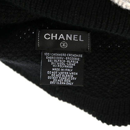 Chanel Cashmere CC Logo Beanie Hat Black 4 of 4