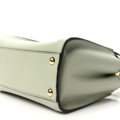Fendi Vitello Seta Canvas FF Embroidered Mini Peekaboo Iconic Satchel Green Tea 8 of 8