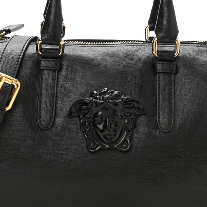 Versace Saffiano Calfskin Palazzo Duffle Bag Black 7 of 10