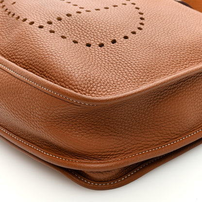 Hermes Taurillon Clemence Evelyne III PM Gold 9 of 12