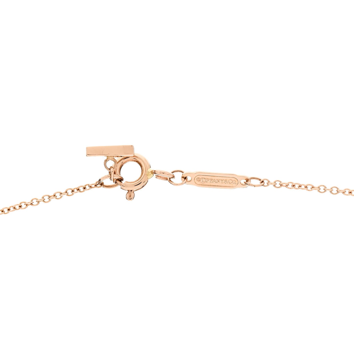 18K Rose Gold Large T Smile Pendant Necklace
