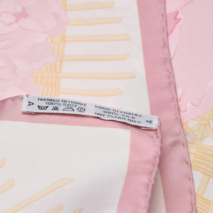 Hermes Silk Les Pivoines Scarf 90 6 of 6