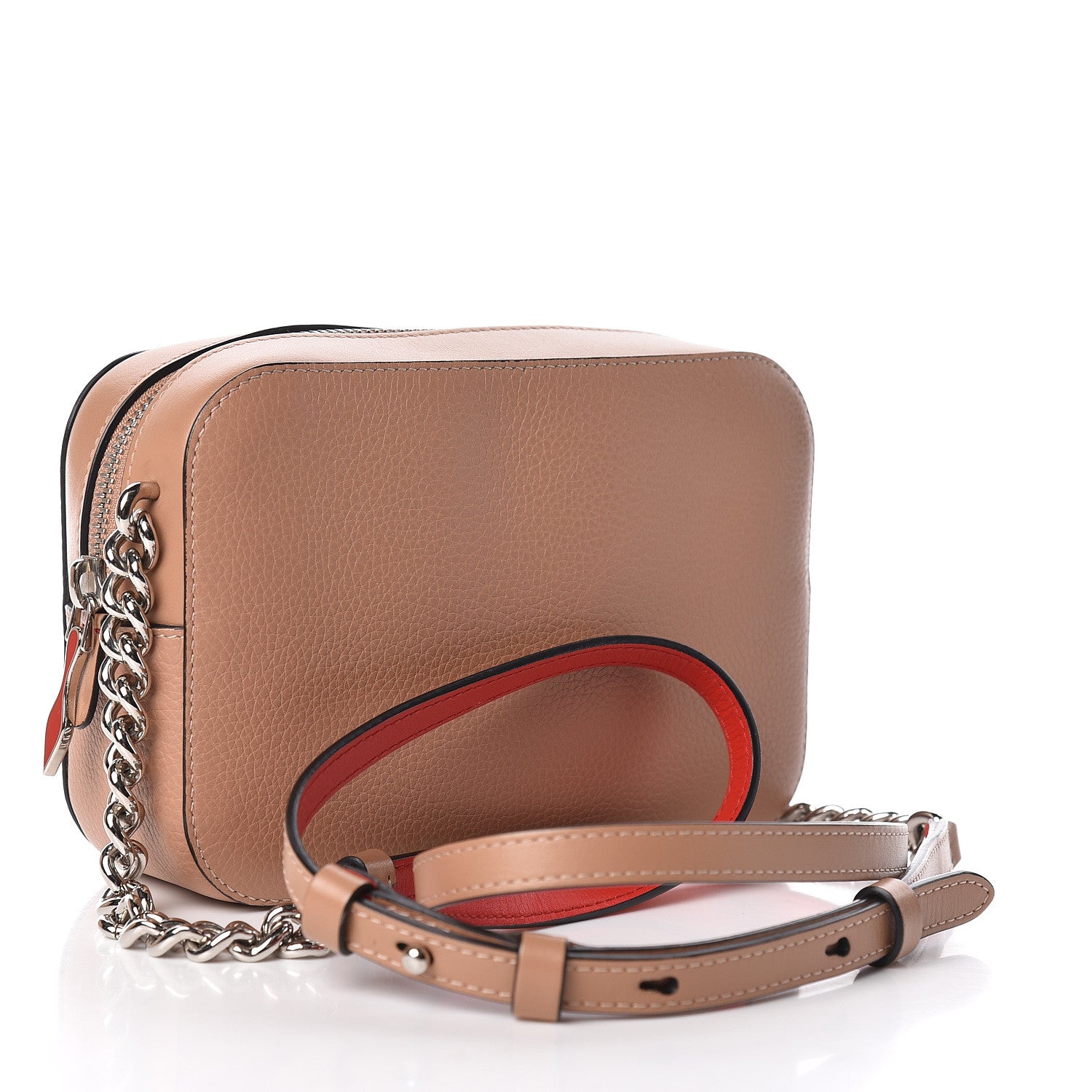 Christian Louboutin Calfskin Mini Rubylou Crossbody Nude 3 of 12