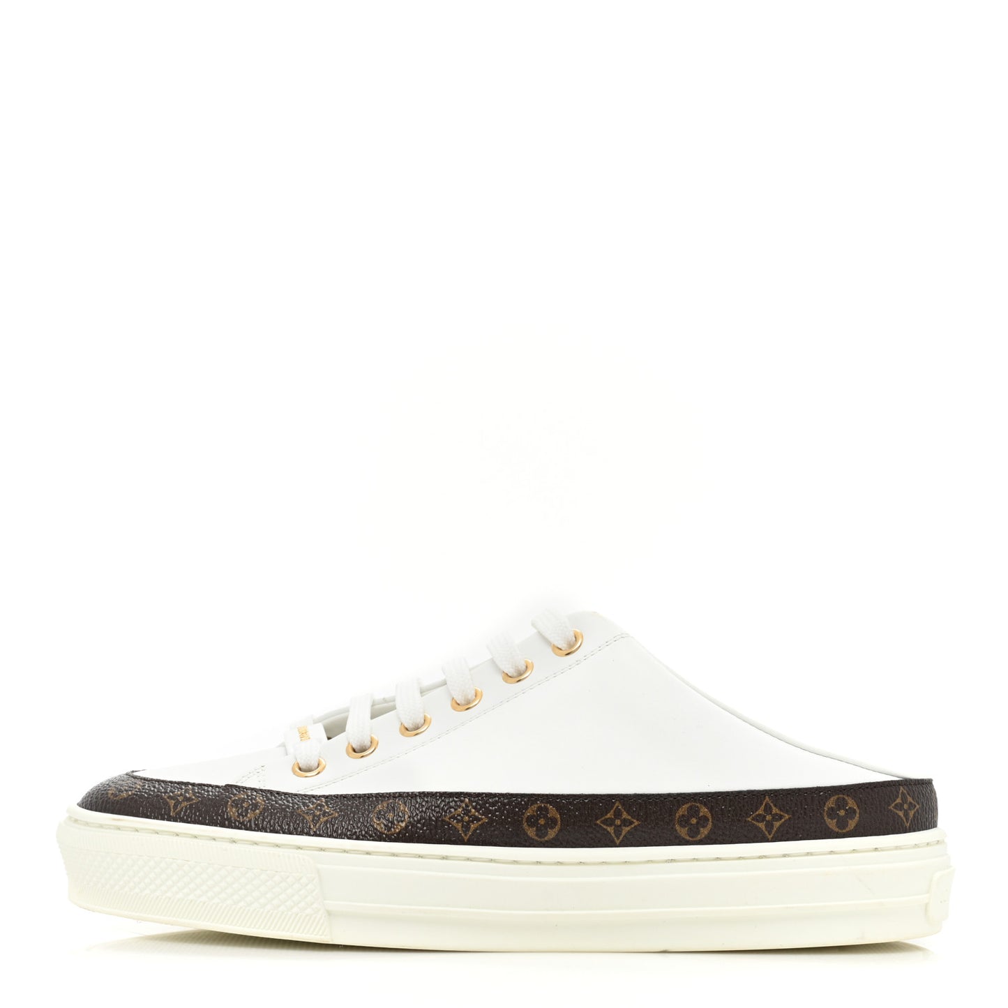 Monogram Womens Stellar Open Back Sneakers 35 White