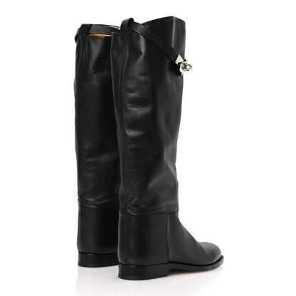 Hermes Box Kelly Jumping Boots 37 Black 5 of 14