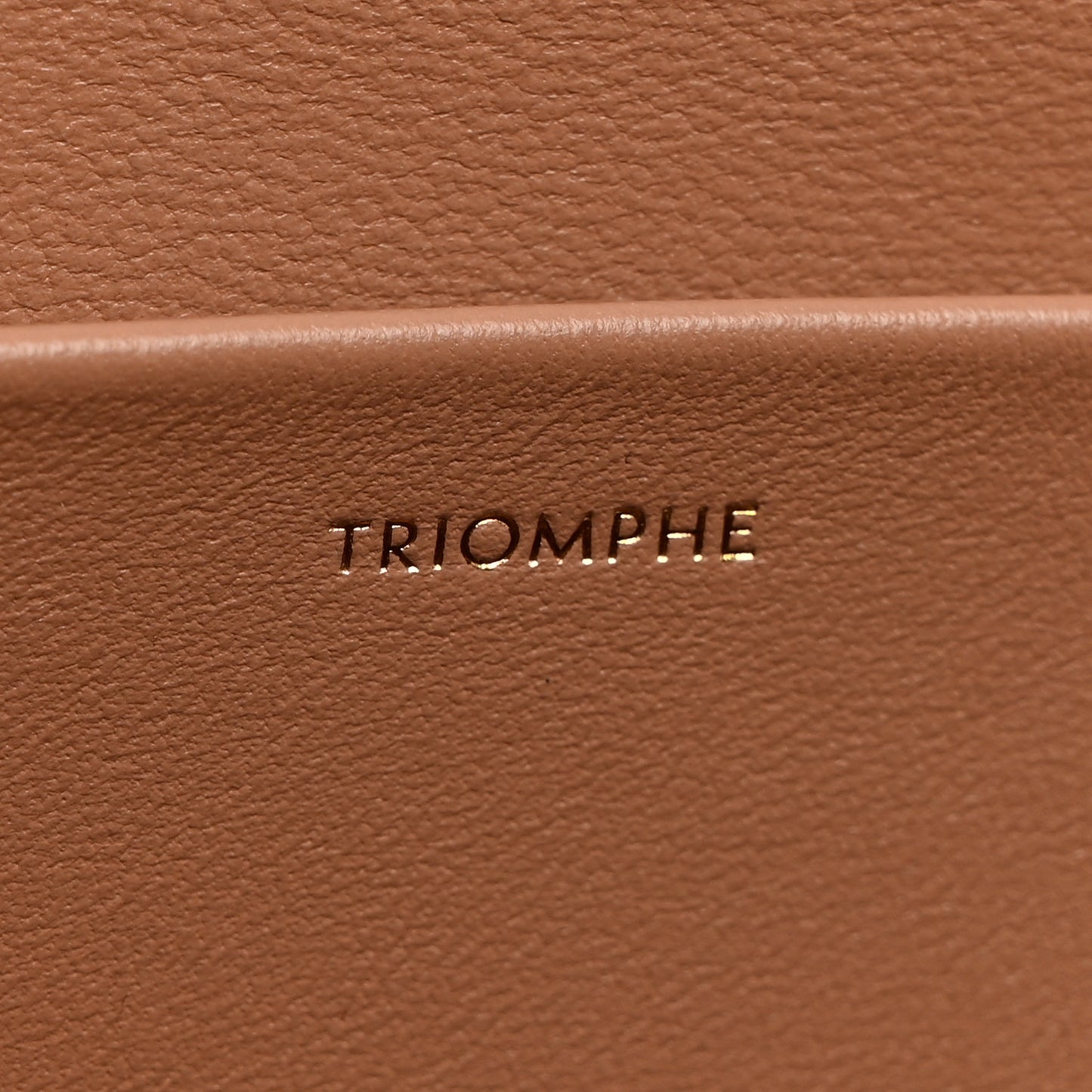 Shiny Calfskin Triomphe Chain Bag Desert Rose