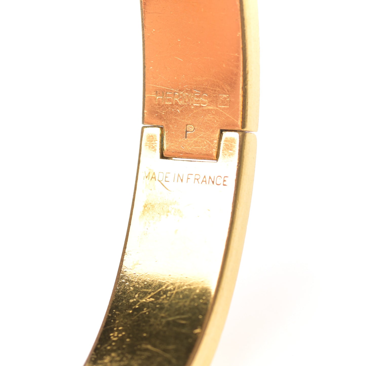 Enamel Narrow Clic Clac H Bracelet PM White