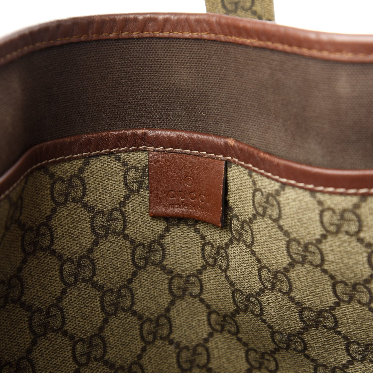 Gucci GG Plus Monogram Medium Signature Web Loop Tote Brown 8 of 10