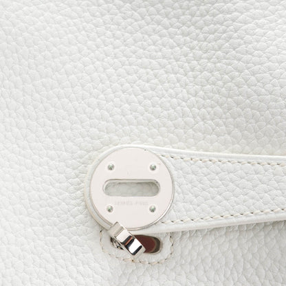 Hermes Taurillon Clemence Lindy 30 White 6 of 9