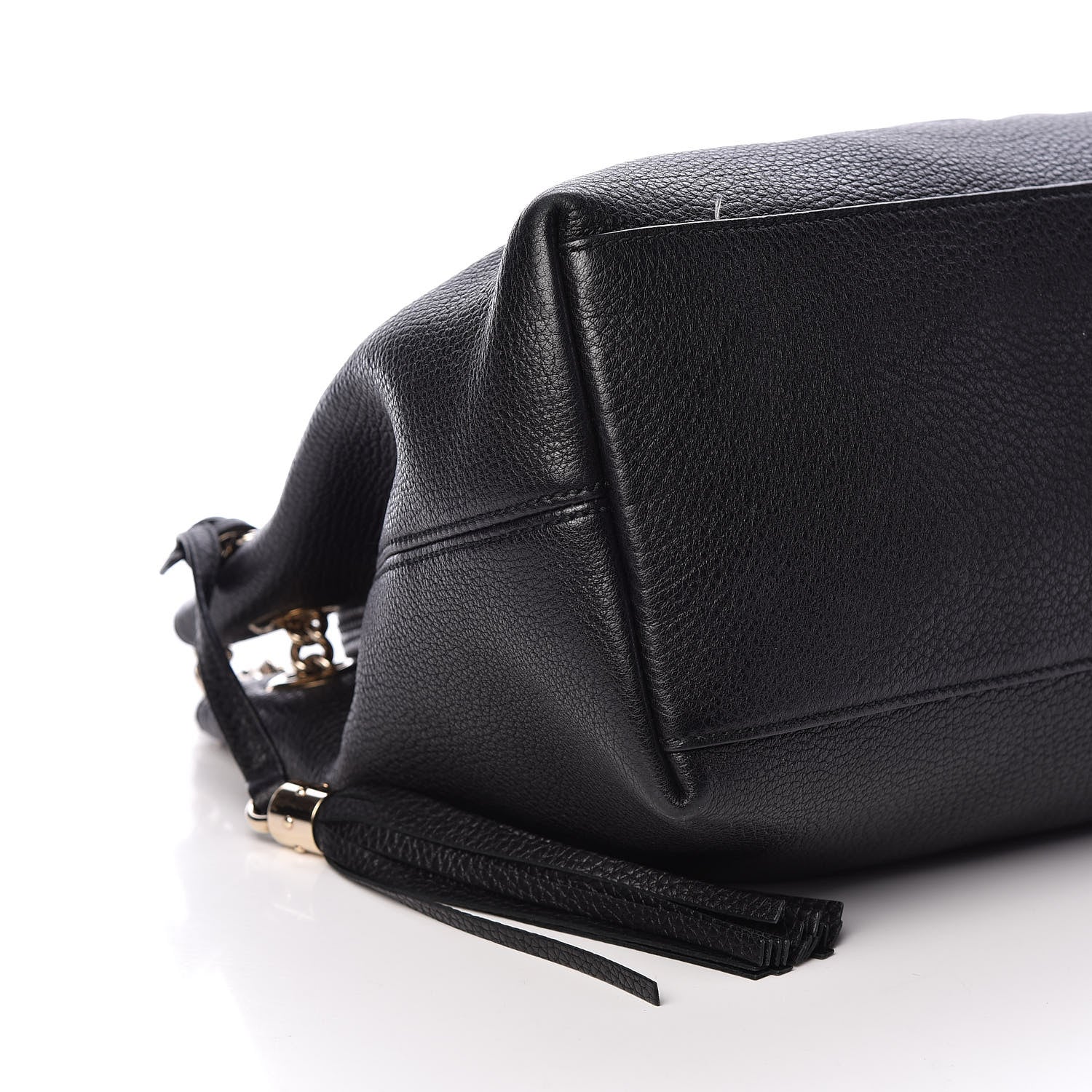 Gucci Pebbled Calfskin Medium Soho Chain Shoulder Bag Black 8 of 11