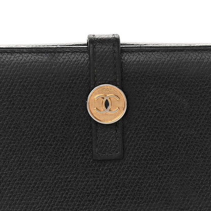 Chanel Grained Calfskin CC Button Long Wallet Black 11 of 11