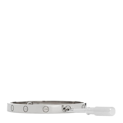 Cartier 18K White Gold LOVE Bracelet 18 3 of 9