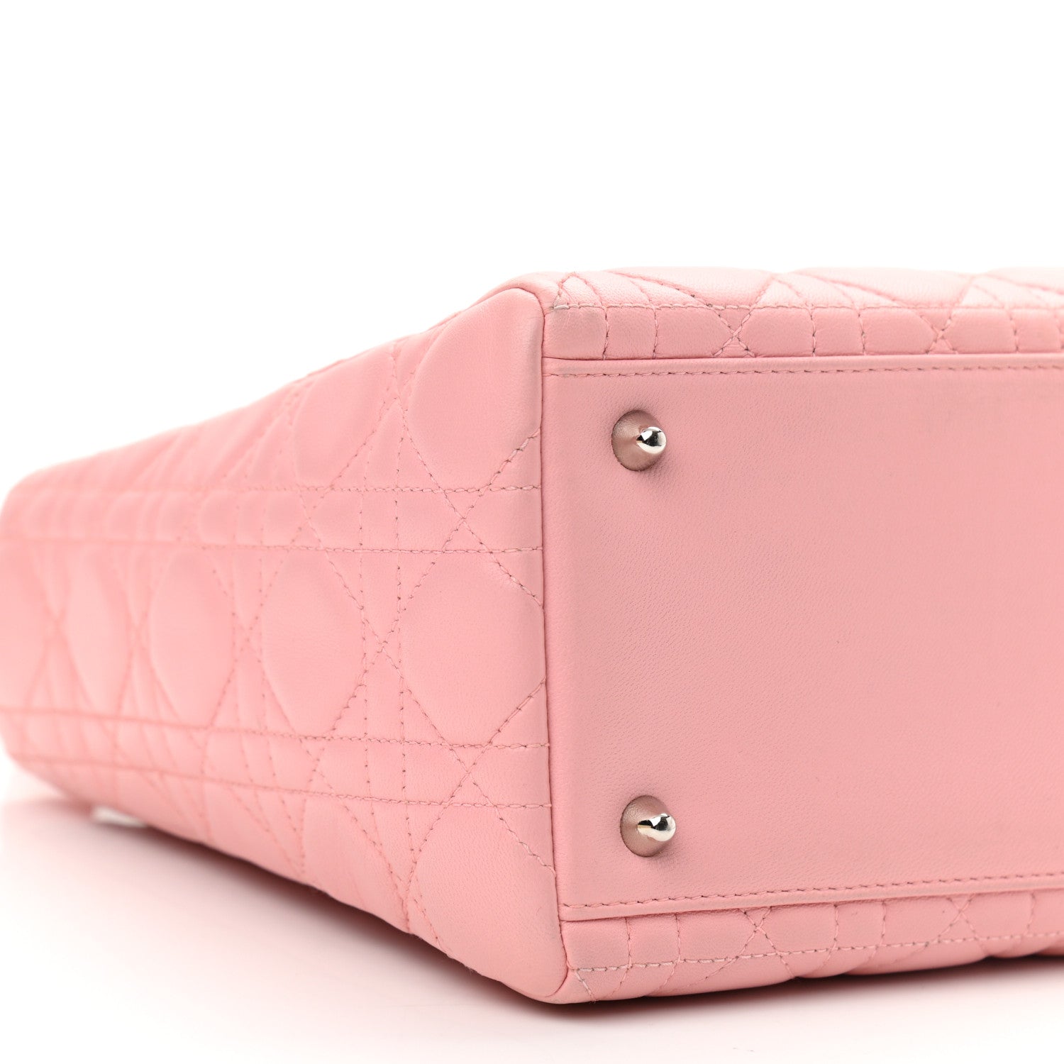 Christian Dior Lambskin Cannage Medium Lady Dior Light Pink 8 of 13