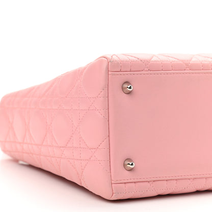 Christian Dior Lambskin Cannage Medium Lady Dior Light Pink 8 of 13