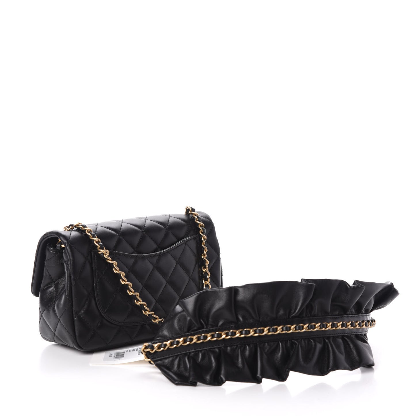Lambskin Quilted Mini Romance Rectangular Flap Black