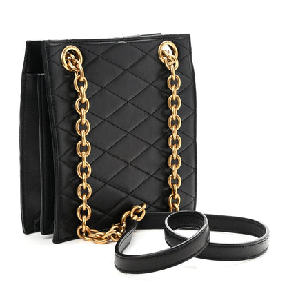 Saint Laurent Lambskin Quilted Le Maillon Square Crossbody Bag Black 4 of 10