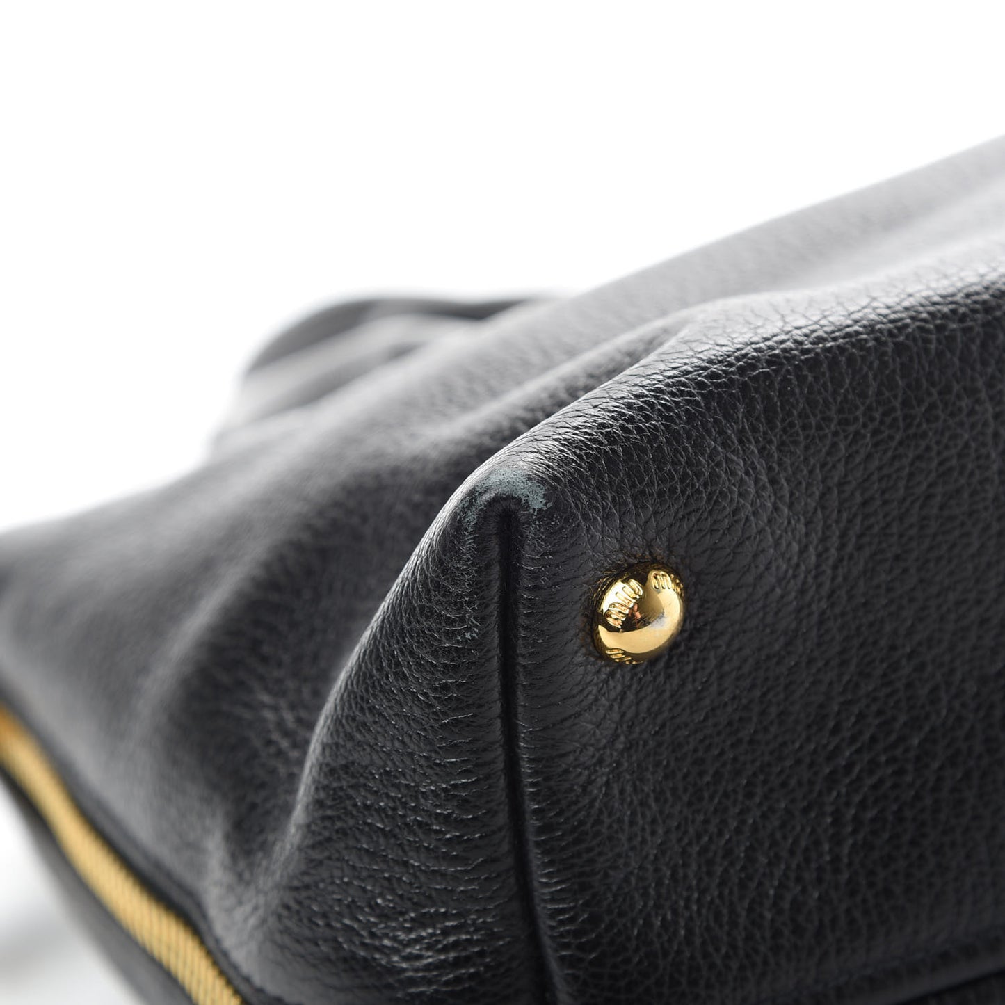 Goatskin Madras Zip Tote Black