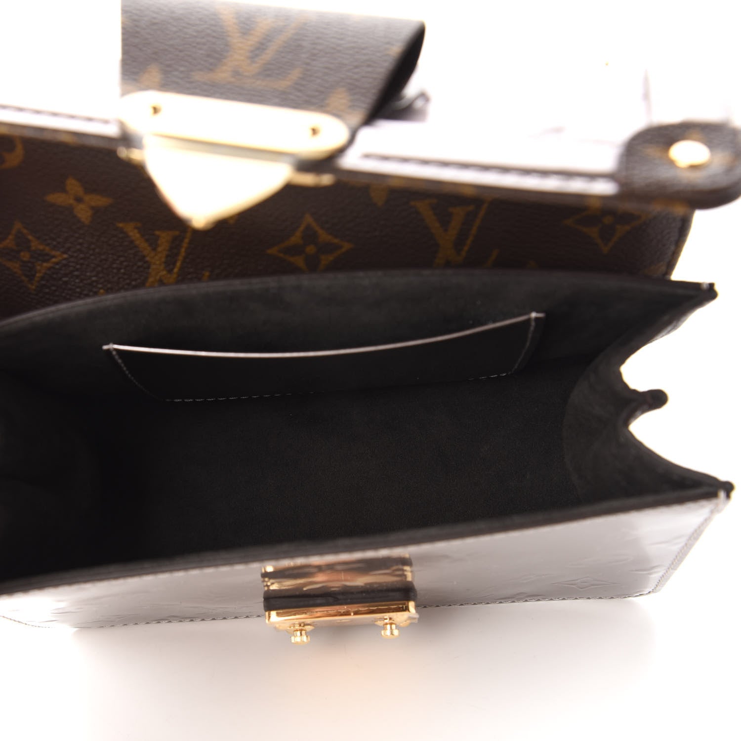 Louis Vuitton Vernis Epi Monogram Wynwood Metallic Taupe Grey 6 of 10