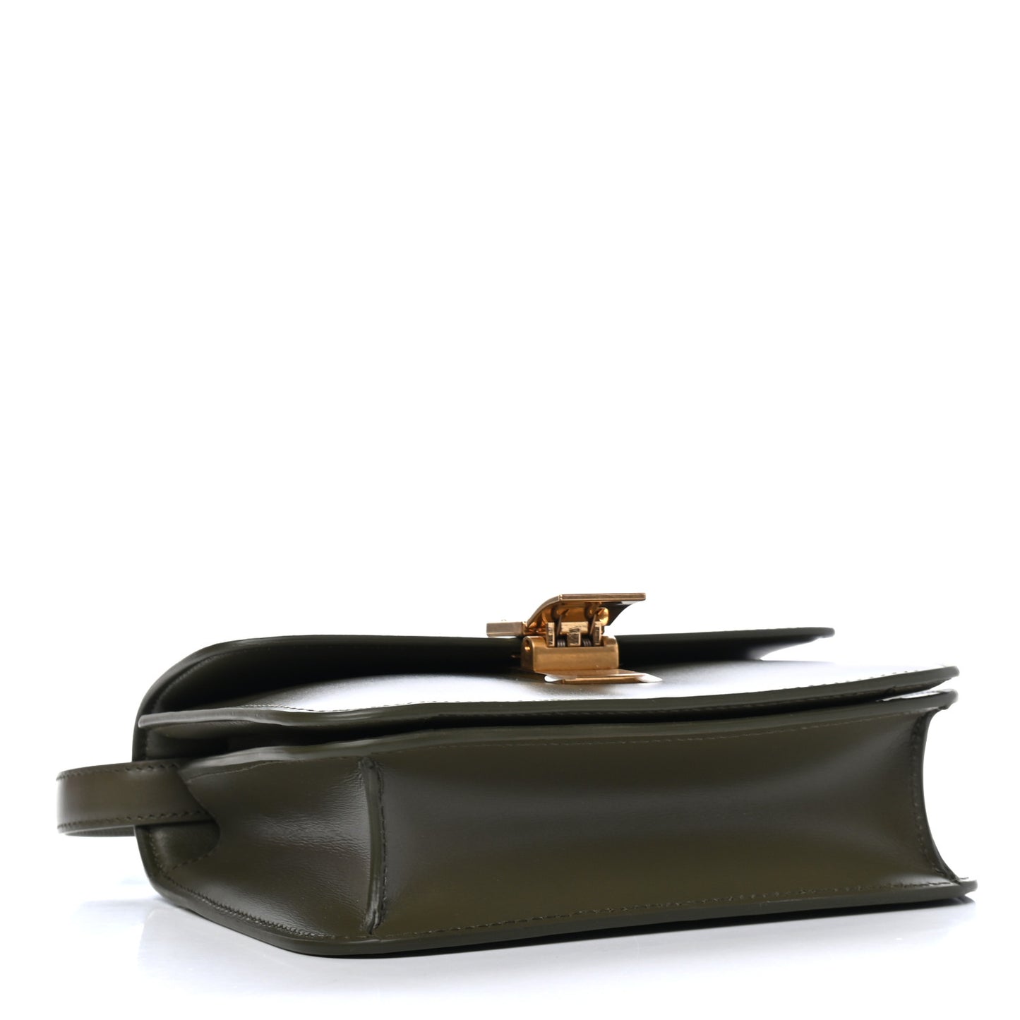 Box Calfskin Teen Classic Box Flap Bag Army Green