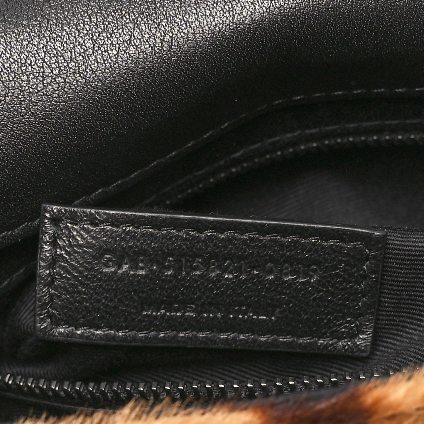 Patent Pony Hair Leopard Print Patchwork Monochrome Monogram Medium Jamie Natural Black